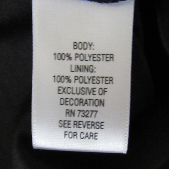 Candie’s Pleaded Black Dress With Back Bow Large - Picture 7 of 8